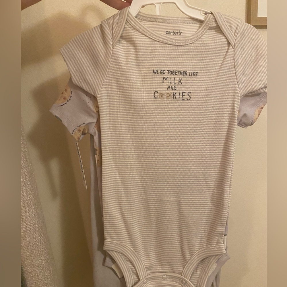 Carter's Milk and Cookies One-Piece Bodysuit and PJ Set